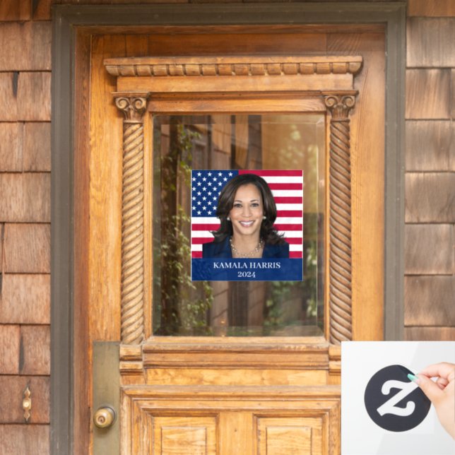 Vinilos Para Cristales Kamala Harris 2024 (Puerta de casa)