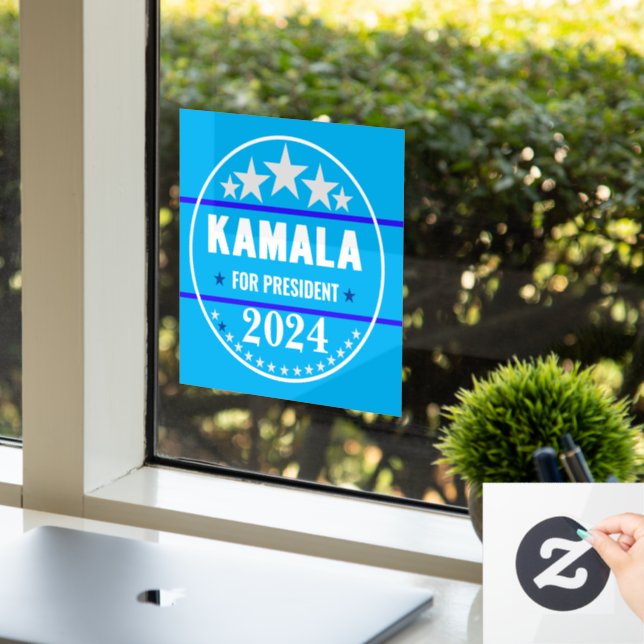 Vinilos Para Cristales Kamala Harris 2024 para Presidente (Oficina)