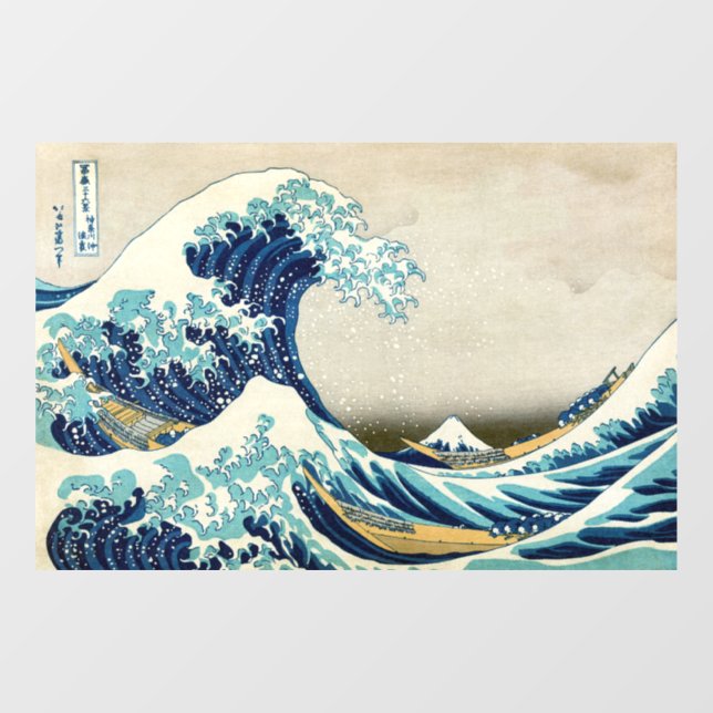 Vinilos Para Cristales Katsushika Hokusai - La gran ola de Kanagawa (Hoja)