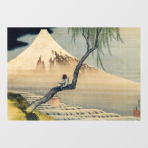 Vinilos Para Cristales Katsushika Hokusai - Muchacho viendo el Monte Fuji