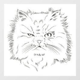 Vinilos Para Cristales Kopfzeichnung einer Perserkatze