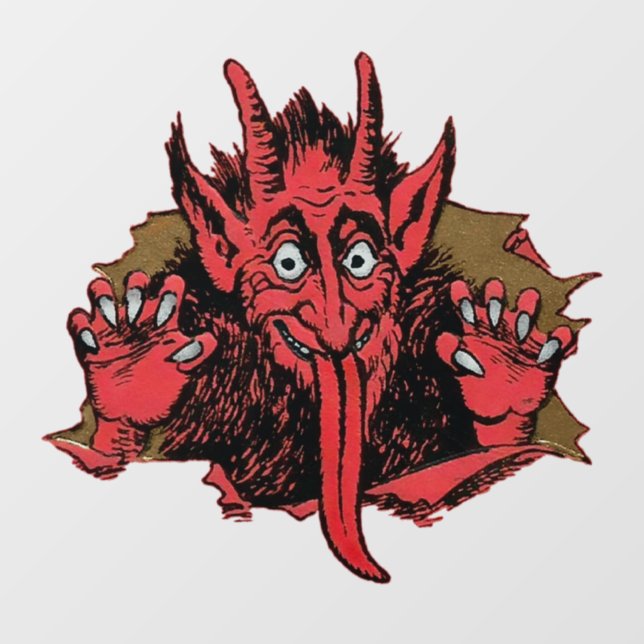 Vinilos Para Cristales Krampus Navidades Window Cling (Hoja)