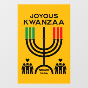 Vinilos Para Cristales Kwanzaa Alegre