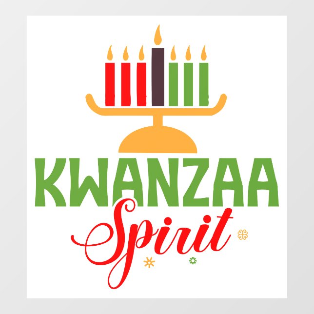 Vinilos Para Cristales Kwanzaa Spirit Window Cling (Hoja)