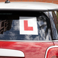L Plate Learner Driver Red 7" Car