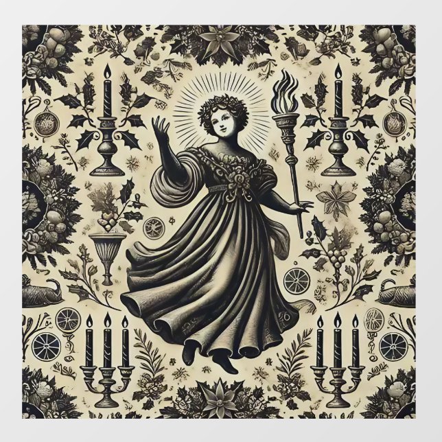 Vinilos Para Cristales La abundancia del presente navideño (Hoja)