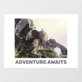 Vinilos Para Cristales La aventura espera. Paisaje de fantasía