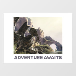Vinilos Para Cristales La aventura espera. Paisaje de fantasía