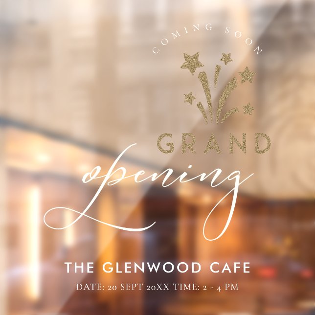 Vinilos Para Cristales La gran inauguración de la estrella de fuegos arti (Hoja 2)