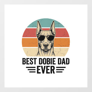 Vinilos Para Cristales La Mejor Camiseta Vintage de Doberman para Papá Do