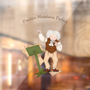 Vinilos Para Cristales "La práctica mantiene la perfección" Beethoven