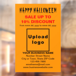 Vinilos Para Cristales La venta de Halloween de negocios en color Naranja