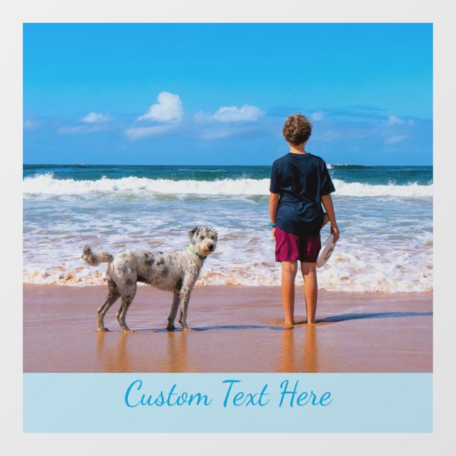 Vinilos Para Cristales La ventana de fotos favorita con texto Personaliza (Hoja)