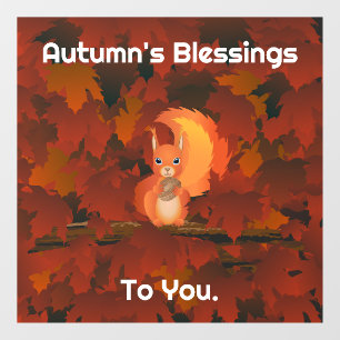 Vinilos Para Cristales La ventana de las bendiciones del otoño está resqu