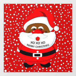 Vinilos Para Cristales La ventana de los Navidades rojos de Santa Claus, 