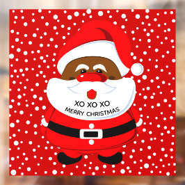 Vinilos Para Cristales La ventana de los Navidades rojos de Santa Claus,