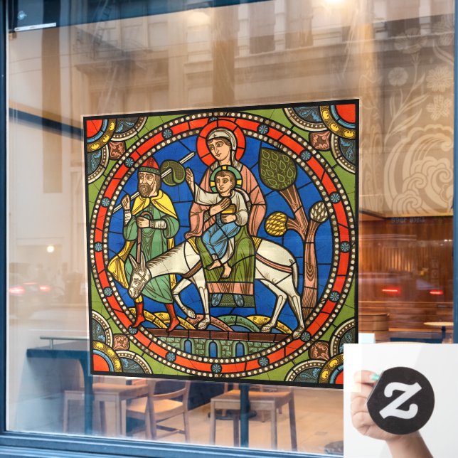 Vinilos Para Cristales La vida de Jesucristo La Sagrada Familia (Ventana de cafetería)