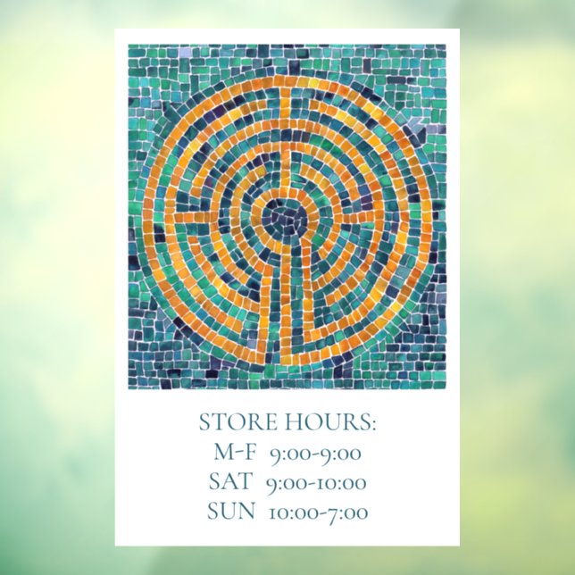 Vinilos Para Cristales LABYRINTH II 12x18 Ventana Cling +Texto (Hoja 3)