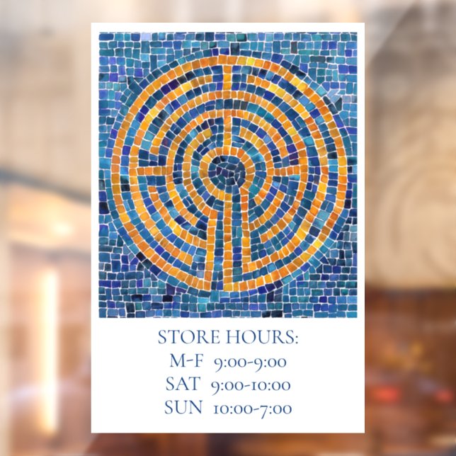 Vinilos Para Cristales LABYRINTH IV 12x18 Ventana Cling +Texto (Hoja 2)