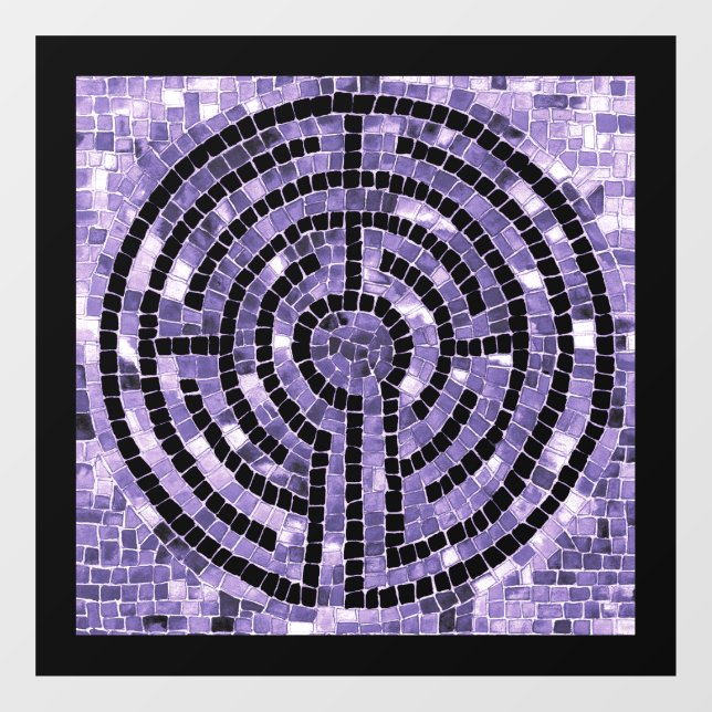 Vinilos Para Cristales LABYRINTH VI 12x12 Ventana Cling - Negro (Hoja)