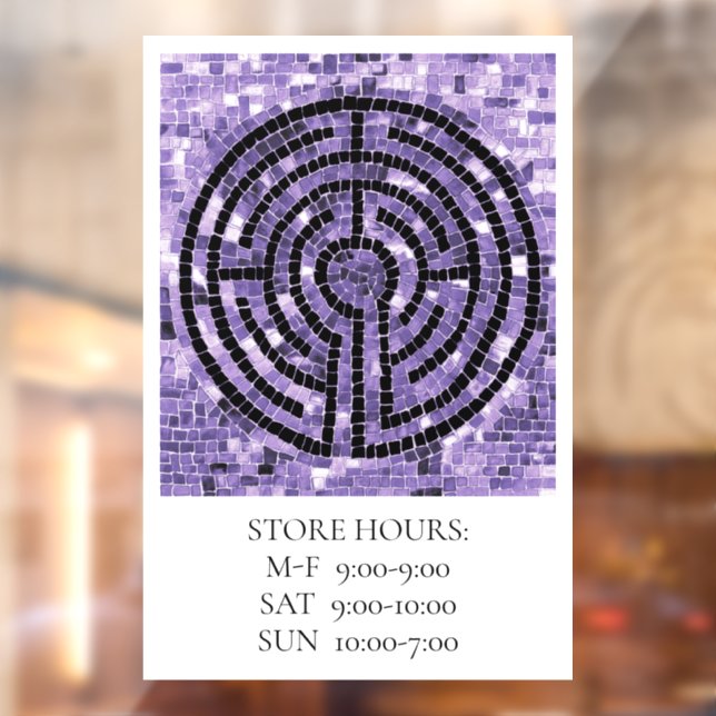 Vinilos Para Cristales LABYRINTH VI 12x18 Ventana Cling +Texto (Hoja 2)