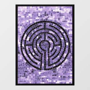 Vinilos Para Cristales LABYRINTH VI 8x11 Lámpara de ventanas - Negro