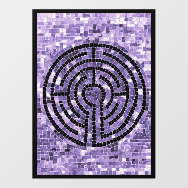 Vinilos Para Cristales LABYRINTH VI 8x11 Lámpara de ventanas - Negro (Hoja)