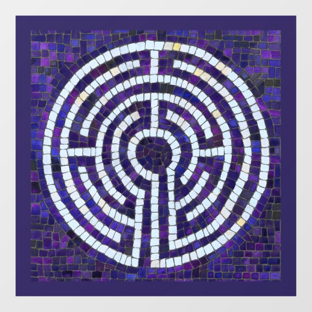 Vinilos Para Cristales LABYRINTH VIII 12x12 Lámpara de ventana - Violeta (Hoja)
