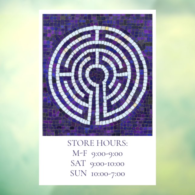 Vinilos Para Cristales LABYRINTH VIII 12x18 Ventana Cling +Texto (Hoja 3)