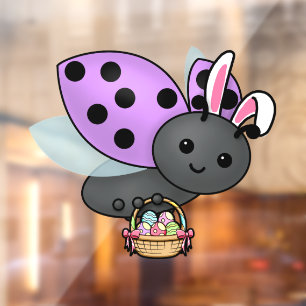 Vinilos Para Cristales Ladybug de Pascua