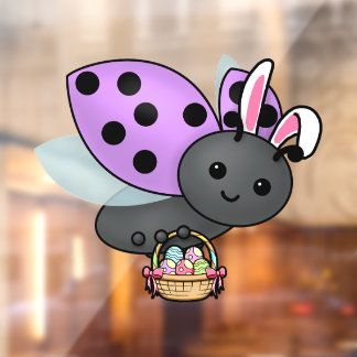 Vinilos Para Cristales Ladybug de Pascua