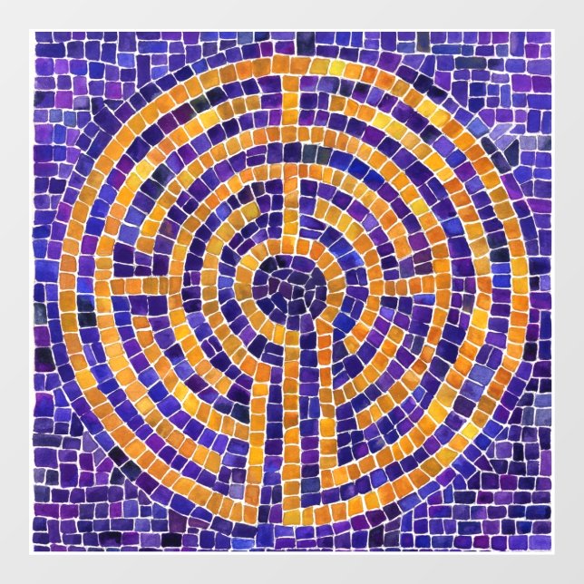 Vinilos Para Cristales Lámpara de ventana LABYRINTH MOSAIC 12x12 (Hoja)