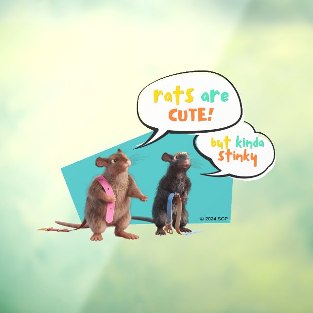 Vinilos Para Cristales Las Ratas Son Cuestas Pero Un Poco Estrafalarias (Hoja 3)