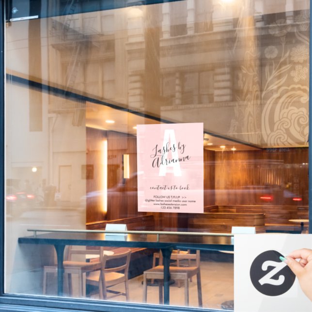 Vinilos Para Cristales Lash Extension Makeup Artist Stylist (Ventana de cafetería)