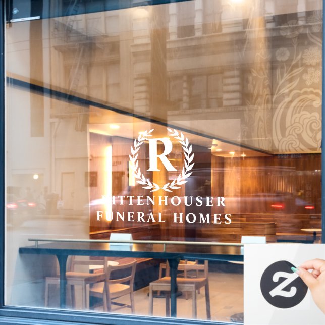 Vinilos Para Cristales Laurel Wreath personalizada (Ventana de cafetería)