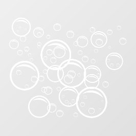 Vinilos Para Cristales lavado de mascotas Esquema de color blanco de las 