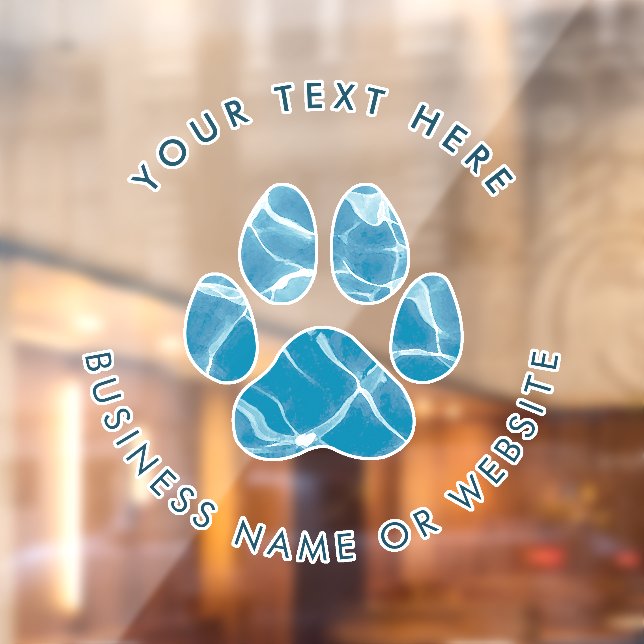 Vinilos Para Cristales Lavado de Perro Aseo Huellas de Patas Promocional (Hoja 2)