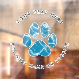 Vinilos Para Cristales Lavado de Perro Peluquería Huellas de Patas de Agu