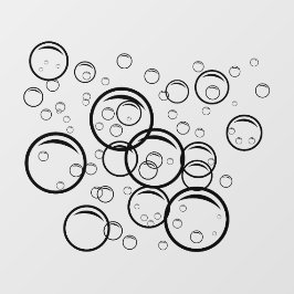 Vinilos Para Cristales lavado mascota Esquema de color negro de las burbu