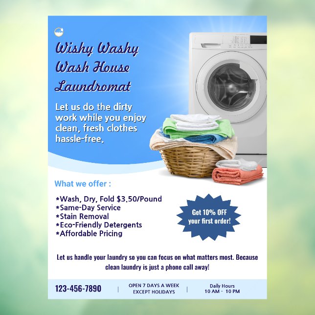 Vinilos Para Cristales Lavado y plegado del servicio de lavandería de per (Hoja 3)