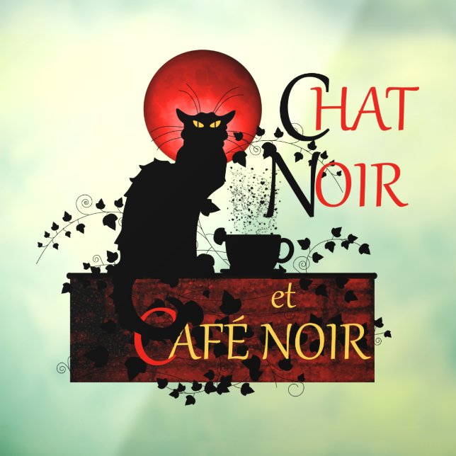 Vinilos Para Cristales Le Chat Noir y Café Noir (Hoja 3)