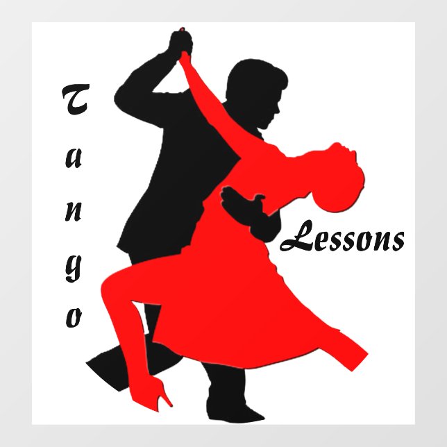 Vinilos Para Cristales "Lecciones de Tango" (Hoja)