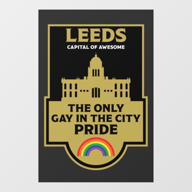 Vinilos Para Cristales Leeds Gay Pride - Leeds England LGBT - (Hoja)
