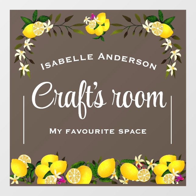 Vinilos Para Cristales Lemon Craft Marrón (Hoja)