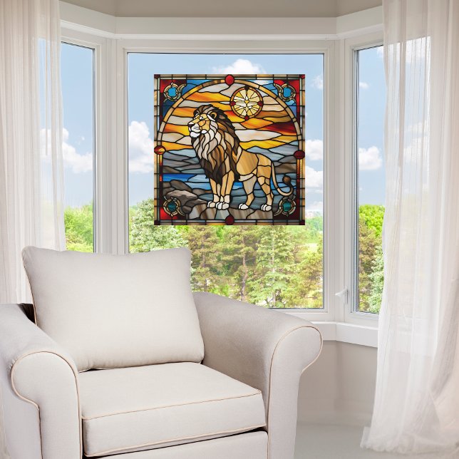 Vinilos Para Cristales León de vidrio contenido falso (Subido por el creador)