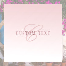 Letras y Monograma Elegantes | Rosa Ombre