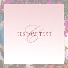 Vinilos Para Cristales Letras y Monograma Elegantes | Rosa Ombre