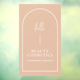 Vinilos Para Cristales Letrero de bienvenida empresarial Arco Rosa Claro 