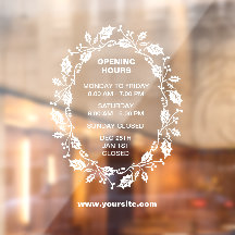 Letrero de Horario de Apertura, Navidad, 
