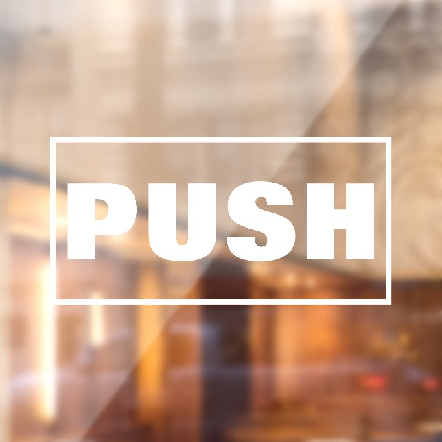 Vinilos Para Cristales Letrero de puerta de empuje, (Hoja 2)